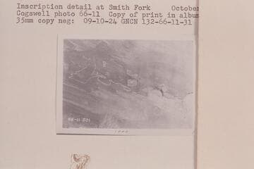 Inscription detail at Smith Fork