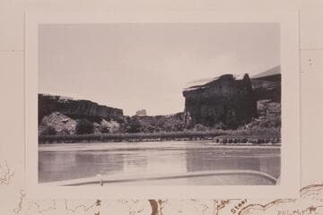 West into stub canyon at lower end of Valentine Bottom with one of the Buttes of the Cross in the distance