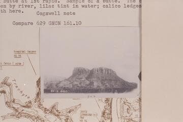 Butte at right bank of Glen Canyon at Mile 161