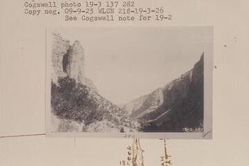 Cliff of Mars from talus slope behind camp