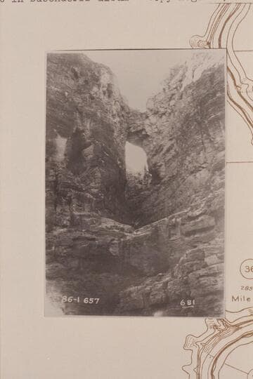 Natural bridge in side canyon at Mile 35.2 right bank named Bridge of Sighs in 1911 by Kolb brothers