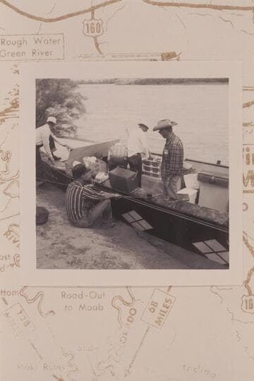 Loading the gear and supplies in the "Bert Loper", Green River