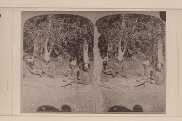 [print from a stereo] Las Vegas Paiute.  The Old Gamblers