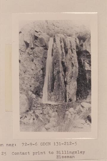 Nearer view of Falls in Side Gulch