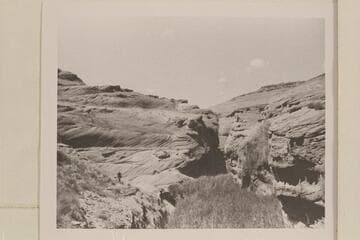 Vado Creek.  One of the Nevills 1940 party at lower left