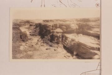 The Grand Falls of the Little Colorado at right and the gorge below