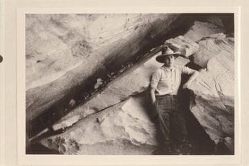 Sarah Fraser.  Now Sarah Fraser Robbins.  In Wayne Wonderland.  In 1930, Miss Fraser made the traverse of Glen Canyon and swam across the river at the Crossing of the Fathers