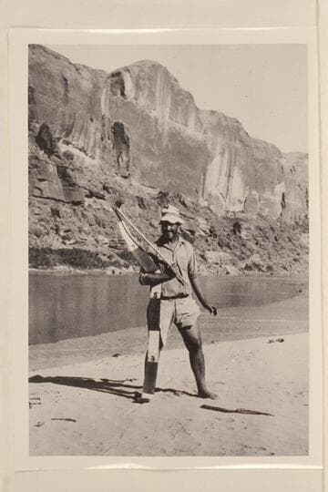 Wild Man Freeman.  Mouth of San Juan.  1922, Sep. trip from Leew Ferry to Halls Crossing and return