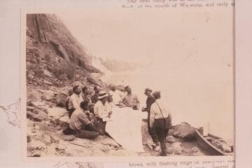 LaRue's Glen Canyon junket party getting a lecture on Glen Canyon Dam Site No. 2