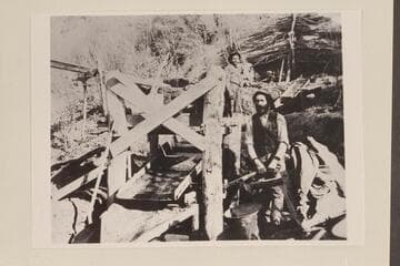 Mining in Glen Canyon; Jack Butler's camp 20 miles below Halls Crossing