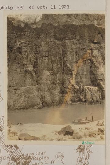 From the mouth of Spencer Canyon across to the cliff at the head of Lava Cliff Rapid