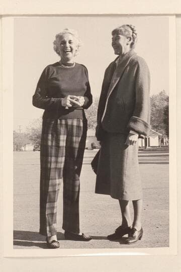 Mrs. W. R. Chenoweth and Margaret Marston.  At Wasco [California]