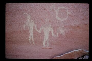 Mud paintings in amphitheater