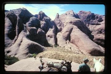 Slick rock at lower end of trail north of 71.5