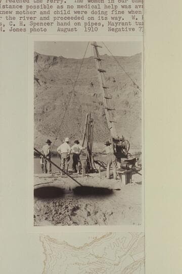 Spencer's Lovett pipe dredge operations at Lees Ferry