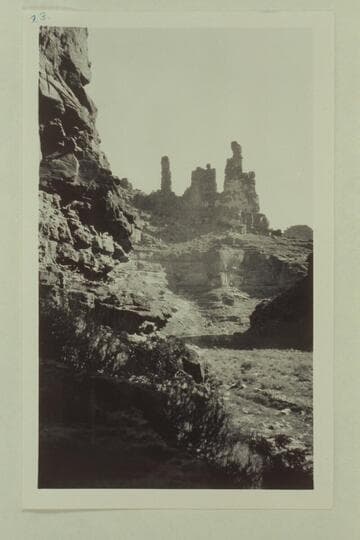 Three Sentinels; in side canyon three miles below Jack Creek (Mile 66.85)