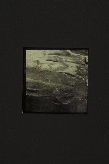 The sign and the inscription at Browns Riffle.  Mile 12.  Marble Canyon