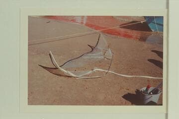 The windshield of the "WEE RED" after dropping into the hold in Monument Creek Rapid