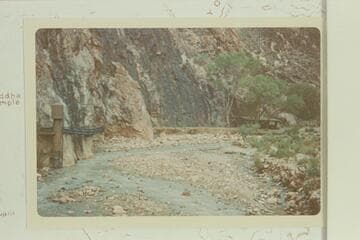 South end of old campground in Bright Angel Creek after 1967 flood