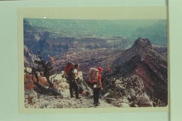 Start of descent from Monument Point.  Bridgers Knoll at right