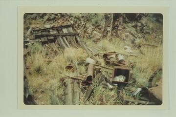 Debris of Bass camp in Copper Canyon