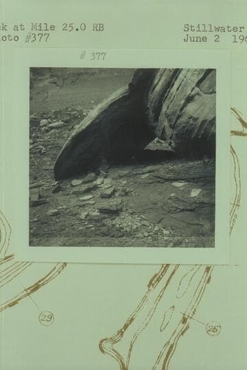 Ruin under rock at Mile 25.0 right bank, Stillwater Canyon