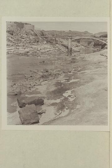 The San Juan River; the bridge at Mexican Hat.  The gauge read about 20 cfs