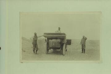 The Zahn Franklin car crossing the sands near Tuba City en route from Los Angeles to the Zahn Mine on the San Juan River
