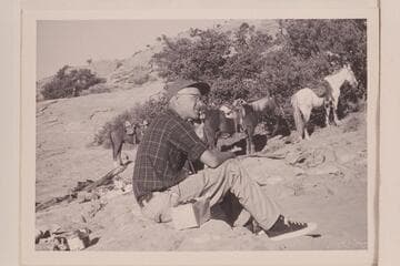 Ballard Atherton.  The camera fiend.  At camp in Navajo Canyon