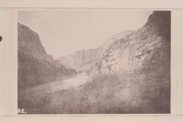 Downriver from Mile 136; just below Deer Creek.  Stanton caption:  Down/from below/Rapid 323