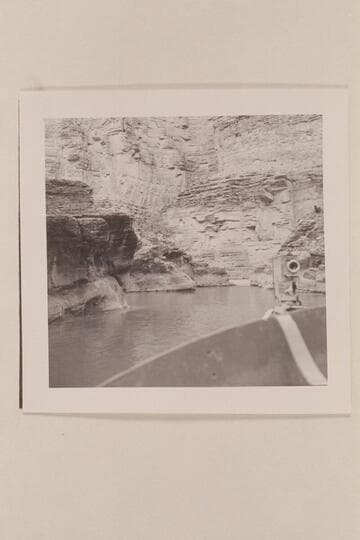 The "Bootoo" cruising out of the lagoon at the mouth of Supai Creek
