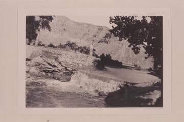Dam at ranch at mouth of Price River and operated by Alex Reid and his son-in-law Albert May