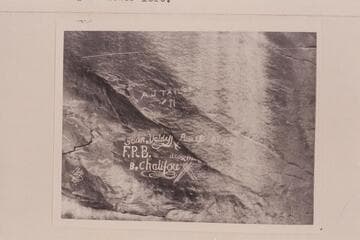 Inscriptions in Main Canyon near the mouth of Trail Canyon