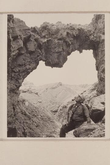 Bill Belknap surveys his arch of tremendous proportions in the Muddy Mountains