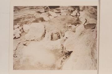 Cascades into head of lagoon at mouth of Supai Creek
