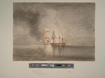 Battle Between Two Man-of-War Ships