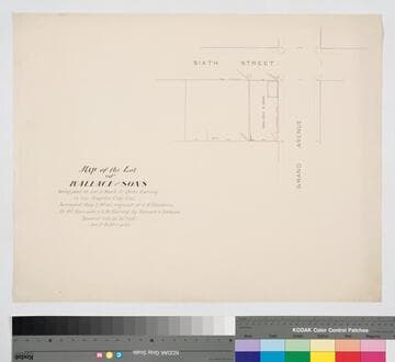 Map of the Lot of Wallace and Sons, being part of Lot 5 Block 21 Ord's Survey