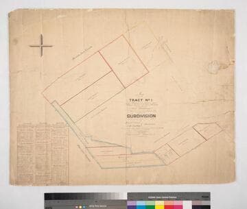 Map of the Tract No. 4 of the Allotment of Andres, José Antonio, Rafael & Cristobal Machado in the Rancho "La Ballona"