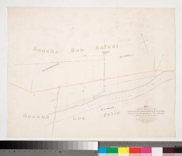 Map Showing the Land in the Rancho Los Feliz planted to Alfalfa by Richardson