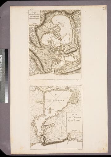 Plan of Guantanimo, called by the English Cumberland Harbour. ; Plan of the City of St. Jago de Cuba