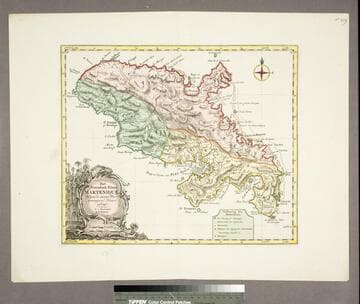 Het Westindisch Eiland Martenique Volgens de nieuwste Waar nemmingen in Kaart gebragt. t Amsterdam by I. Tirion