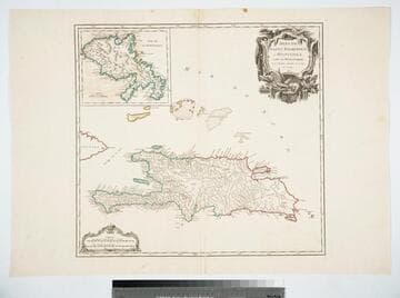 Isles de Saint Dominigue ou Hispaniola, et de la Martinique. Par le Sr. Robert, Geographe ord. du Roy, Avec Privilege. 1750