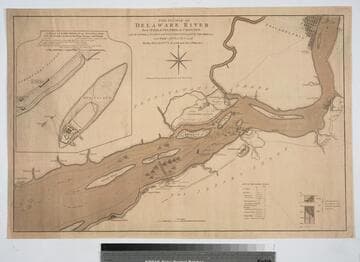 Course of the Delaware River from Philadelphia to Chester with the several Forts and Stackadoes raised by the Rebels, and the Attacks made by His Majesty's Land and Sea Forces