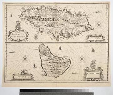 Map of Jamaica ; Barbados