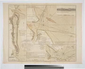 Plan of Amelia Island in East Florida - Part of Cumberland Island Georgia - Chart of the Mouth of Nassau River