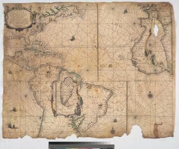 West Indische Paskaert : In veel plaetsen verbetert ende vernieut near verscheÿden Stuerluÿden haer ondervinding die deze kusten. Bezeÿlt en bevaren hebben