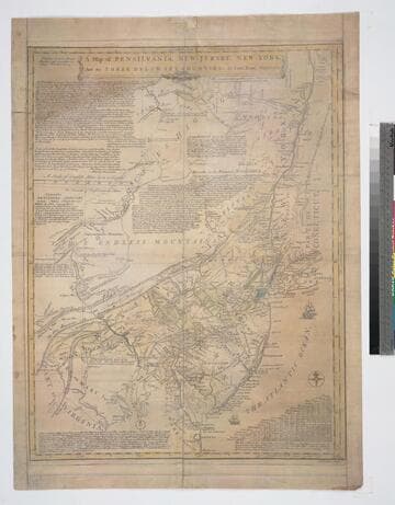A map of Pensilvania, New-Jersey, New-York, and the three Delaware Counties / by Lewis Evans