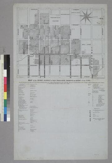 Map of the Burnt District of San Francisco, Showing the Extent of the Fire