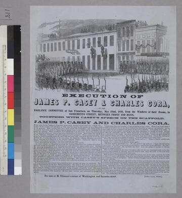 Execution of James P. Casey & Charles Cora