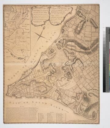 A Plan of the City of New-York & its Environs to Greenwich, on the North or Hudsons River, and to Crown Point, on the East or Sound River